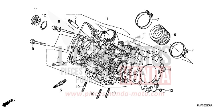 CULASSE de CTX700 ABS DARKNESS BLACK METALLIC (NH463) de 2014